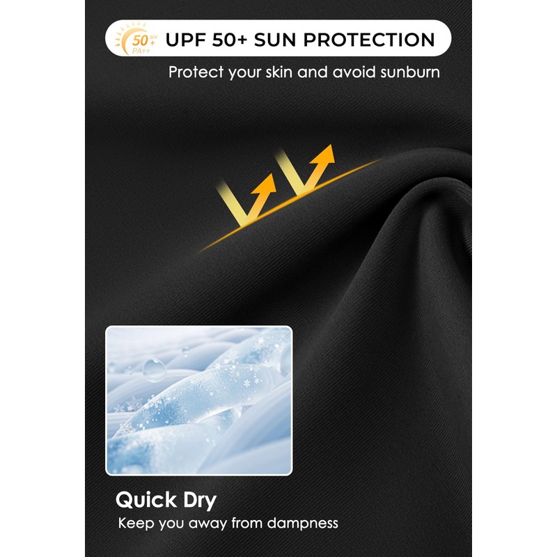 Zando UPF 50+ Long Sleeve Swimsuits for Women Teens Zip