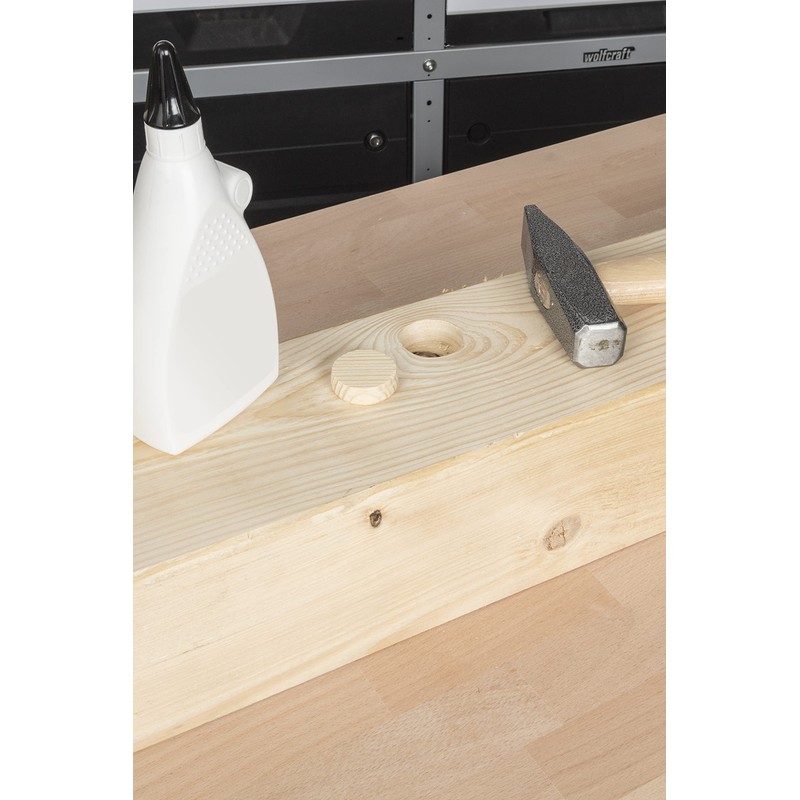 wolfcraft 8 Wooden Plugs, Ø 40 mm I 2945000 I