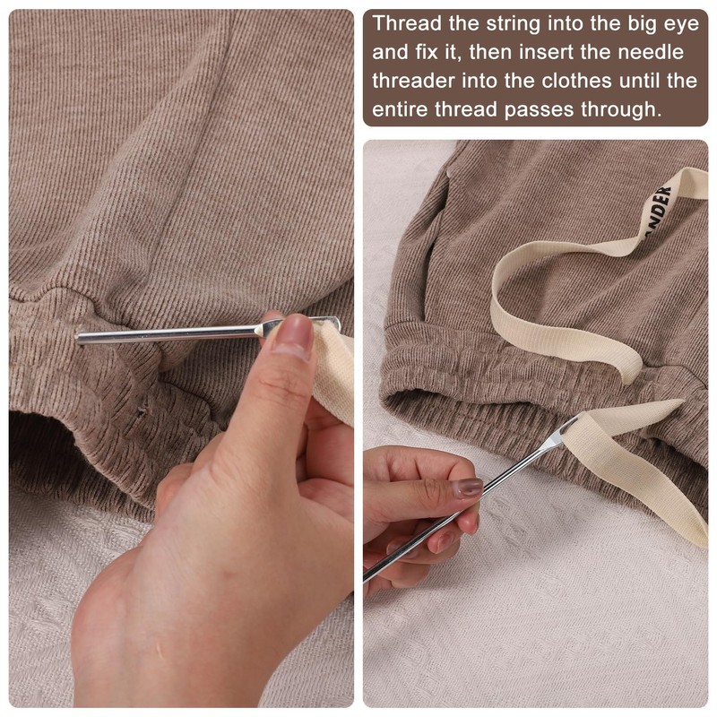 3pcs Drawstring Threaders, Quick & Easy Draw String Threader Puller