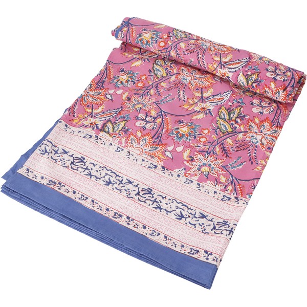 GURU SHOP Block Print Bedspread, Bed & Sofa Throw, Handmade