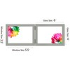 JD Concept Double 4x6 Horizontal Combo, Grey Wood Picture Frame,