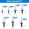 Besitu 210Pcs Black Pop Rivets Assortment Kit, 1/8" 3/16" 1/4"