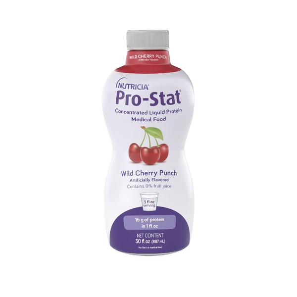 Pro-Stat Concentrated Liquid Protein Medical Food - Wild Cherry Punch Flavor, 30 Fl Oz Bottle