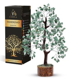 FASHIONZAADI Green Aventurine Crystal Tree, Crystals and Stones, Gem Tree, Healing Gemstones and Crystals Home Decor, Meditation Decor, Spiritual Gifts for Women, Good Luck Gift