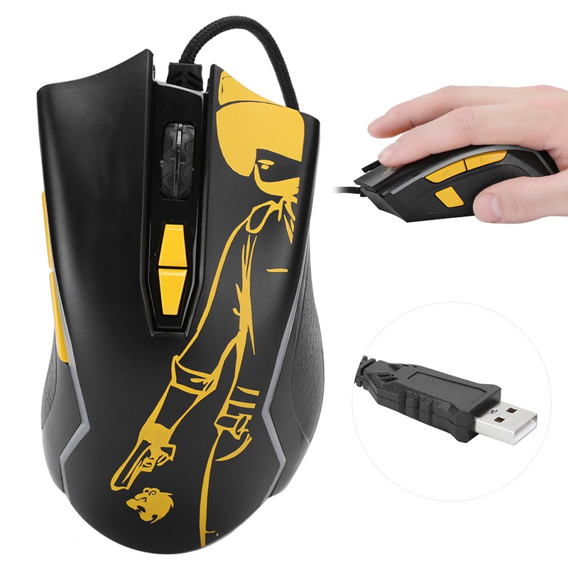 Gaming Mouse M762 RGB USB Wired 6 Adjustable DPI Ergonomic