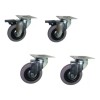 LIZOFERTAS Rodaja Giratoria Pvc Industrial 2 Con Freno 2 Sin Freno Pack