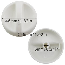 CChiai 2PCS D Shape Microwave Timer Knob Replacement Universal Time Control Switcher for Oven Air Fryer Toaster White