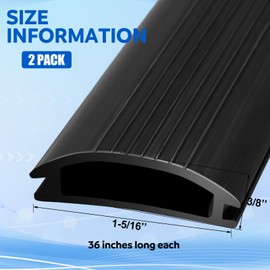 Sacubee 2 Pcs 36 Inch Vinyl Replacement Insert for Adjustable Height Black