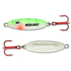 Northland Tackle BRUVS4-20 Buck-Shot Spoon Bait, CD, Glow Perch, 1/4 oz