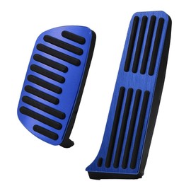 JSCARLIFE 1 Set Car Non-Slip Brake Foot Pedals Covers, Aluminum Alloy Car Auto Foot Pedal Pads Interior Gas and Brake Pedal for H-onda Civic and H-onda CRV (Blue for Hon-da)