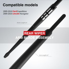 OTUAYAUTO 9L1Z17526A Rear Wiper Arm Blade Set - Replacement for Ford Expedition/Lincoln Navigator 2009-2016