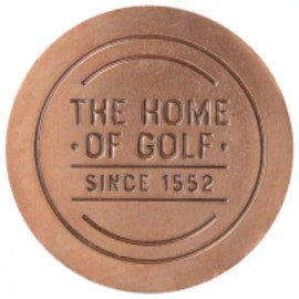 St. ANDREWS Two Sided - Antique Copper - LARGE FLAT Golf BALL MARKER