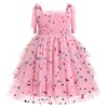 IDOPIP Baby Girls Sequin Confetti Tutu Dress Summer Sleeveless Smocked