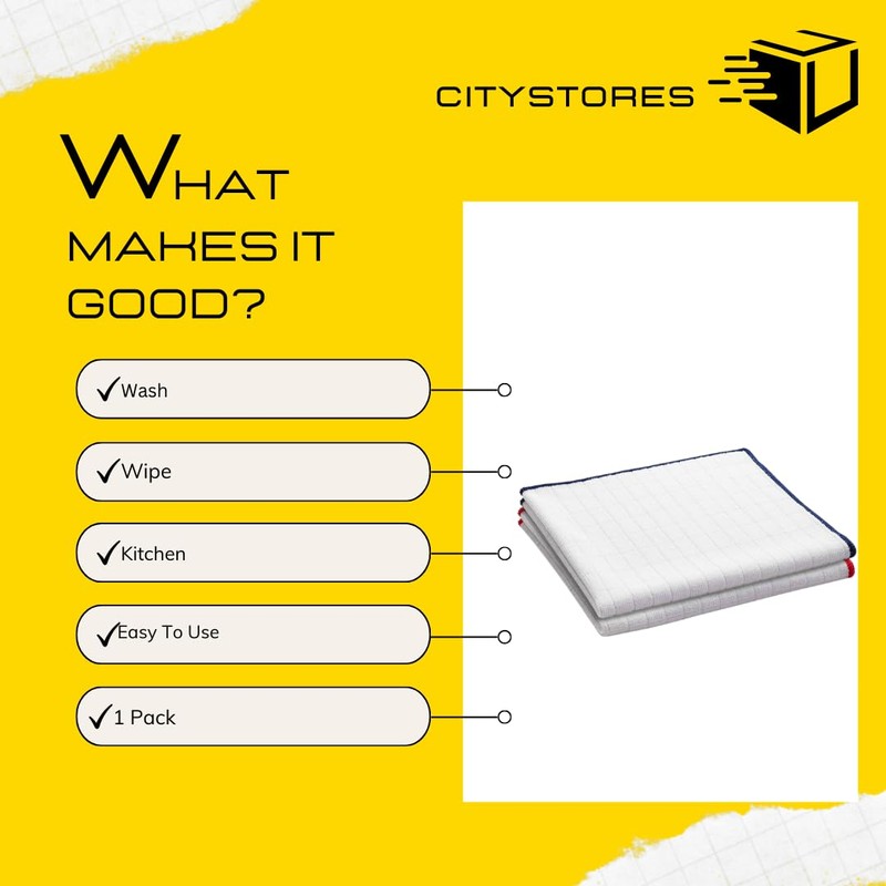 Citystores® EC Wash & Wipe Kitchen Cloths Super Absorbent, Reusable,