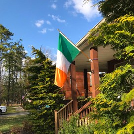 ZEKVY Irish Flag 5x8 Outdoor Made in USA - Double Sided Heavy Duty Vivid Color Irish National Flag Banners with 3 Brass Grommet