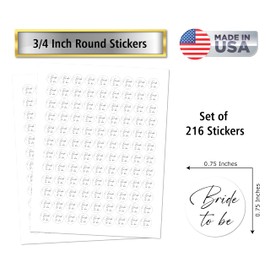 216 Bride to Be Kisses Bachelorette Stickers, Chocolate Drops Labels Stickers for Bachelor, Bridal Shower, Wedding, Engagement Party Decorations, Kisses Favors Decor. Made in USA