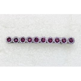 Faship Gorgeous Purple Crystal Floral Small Alligator Hair Clip