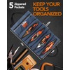 Wessleco Roll Up Tool Bag, 16OZ Canvas Wrench Roll Up