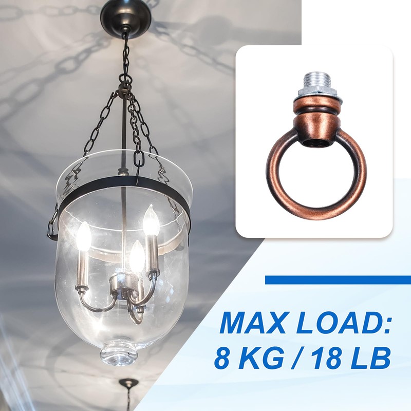 PATIKIL 18Lb Load Lamp Female Loop Holder, 2 Set Lifting