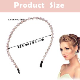 Pack of 5 Oktoberfest Women's Hair Band Oktoberfest Women's Hair Band Dirndl, Non-Slip Prong Headband for Girls Dancing, Party, Everyday Wear, Work (5 Colours)