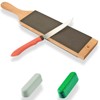 LAVODA Leather Strop with Polishing Compound, Knife Stropping Kit for