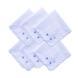 CoCoUSM Womens Handkerchiefs Lace Embroidered Cotton Handkerchiefs White3PCS