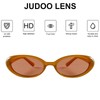 JUDOO Tiny Small 90s Sunglasses for Women Men Retro Oval