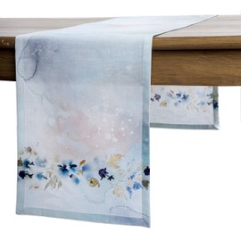 Maison d' Hermine Tablerunner 100% Cotton Decorative Easter Tablerunners Washable Table Runner for Home, Wedding, Restaurant, Buffet Party & Camping, Lazy Summer Days - Spring/Summer (37cm x 230cm)