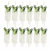 12-Piece Artificial Wisteria Vine Set – Hanging Silk Faux Flowers