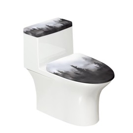 Kathyboom Toilet Lid Covers, Stain Resistant Toilet Seat Covers Toilet Tank Lid Cover for Hotel Home Toilet Keep Toilet Clean(Mountain)