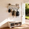 Dseap Wall Mounted Coat Rack Shelf - 24” Heavy Duty