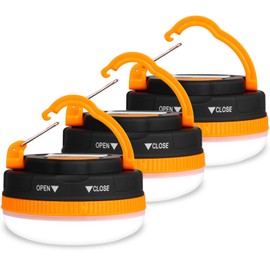 Flintronic 3 Pack Camping Lamp, LED Camping Lantern, 5 Modes SOS Light Modes, Waterproof Camping Light, Mini Tent Lamp, Portable & Handy, Emergency Set for Outdoor Hiking Camping Emergency Hiking