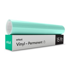 Cricut Premium Permanent Vinyl Roll (12 in x 15 ft), Weather-Resistant, Dishwasher-Safe & Fade-Proof, Compatible with Cricut Cutting Machines, Create Signs, Labels, & Personalize DIY Projects, Mint