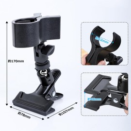 Dryer Stand, Hands-Free, Dryer Clip, Table, 360° Rotation, Angle Adjustment, Convenient, Washroom, Bathroom, Pet (Black)
