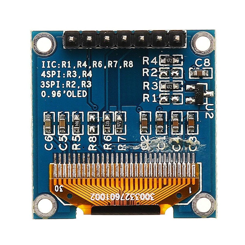 Fasizi 2Pcs 7Pin 0.96 Inch OLED Display 12864 SPI IIC