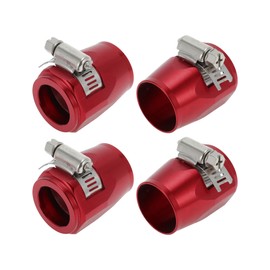 Hihaha AN14 Hose Finisher Clamp/Rubber Hoses End Finisher for Oil Fuel Tube/Durable Aluminum Alloy/4 Pcs Red