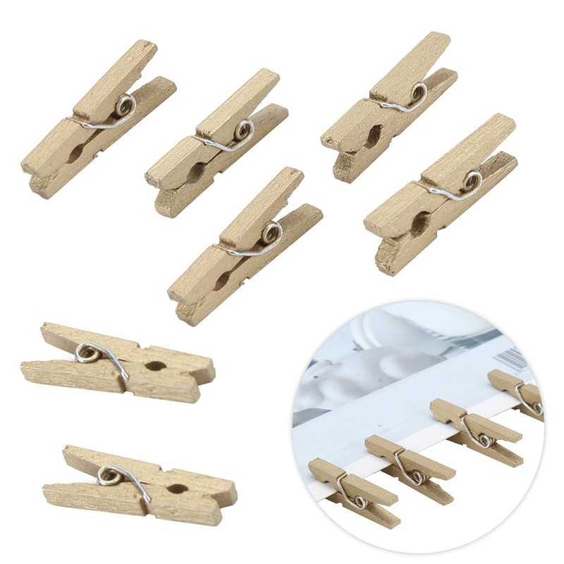 Mini Wooden Photo Clip Wall Decoration Scrapbook Picture Postcard Note