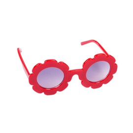 Cute Kids Toddler Baby Round Flower Sunglasses UV Protection Colorful Sunnies Glasses for Boys Girls 0-8T (Red, One Size)