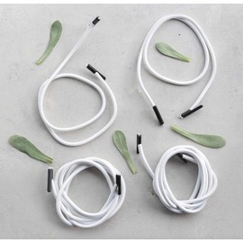 Lafuma Elastic laces with tips for RSX/RSXA, Set of 4 laces, Color White, LFM2322-0020 (Packaging may vary)