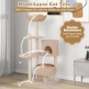 Tangkula Modern Cat Tree, 58 Inch Cat Tower with Sisal