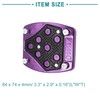 ACROPIX Motorcycle Aluminum Brake Pedal Pad Cover Black Purple 1pcs