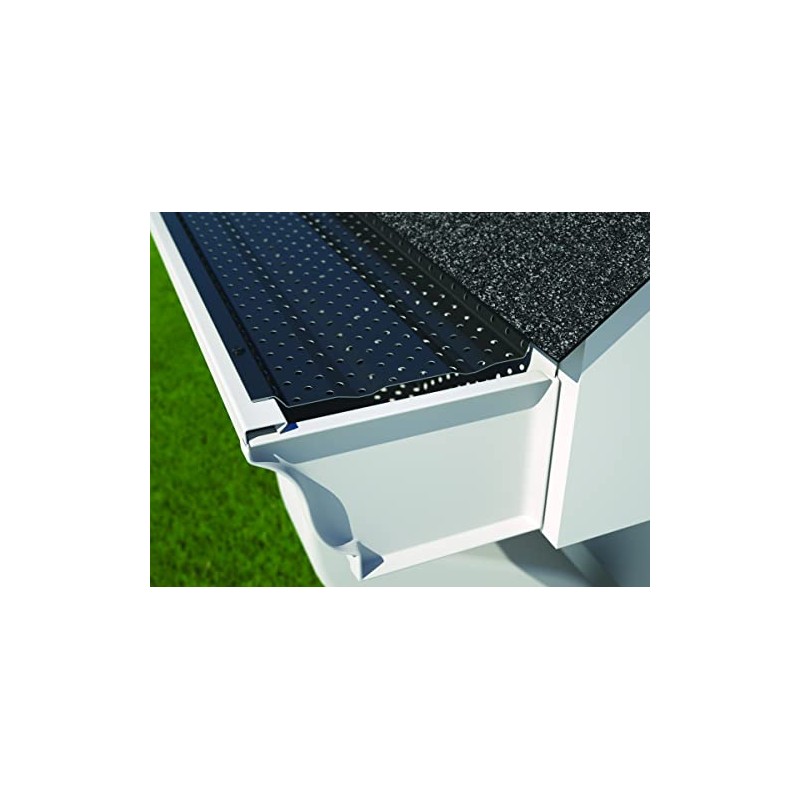 E-Z-Flow Perforated Black Aluminum Gutter Guards (for 6" Gutter) -