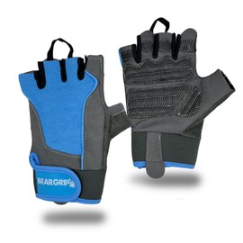 BEAR GRIP - Workout Gloves, Lightweight Breathable edition (Blue, S)