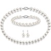 Pearl Necklace Set 8mm Popular Round White Shell Pearl with