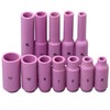 Alffun 67pcs TIG Gas Lens Back Cap Collet Body Assorted