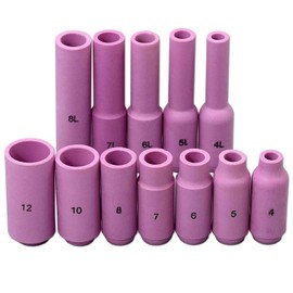 Alffun 67pcs TIG Gas Lens Back Cap Collet Body Assorted Size Kit Alumina Nozzle Fit TIG Welding Torch SR WP17 18 26