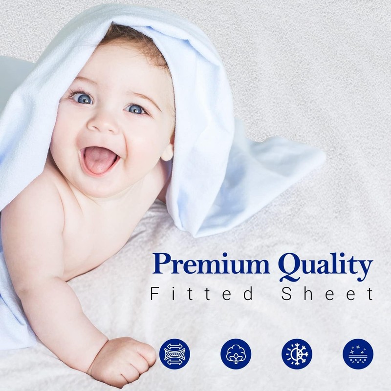 ECOBIZ 100% Cotton Mattress Protector Single Bed Washable, Soft Absorbent,