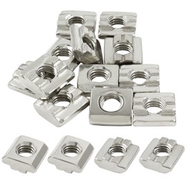 Zorveiio 12Pcs 3030 Series Sliding T Nuts Carbon Steel,M8 T Slot Nut Hammer Head,M3 T Sliding Nuts Fastener Nut Assortment for Aluminum Profile,3D Printer,CNC Router