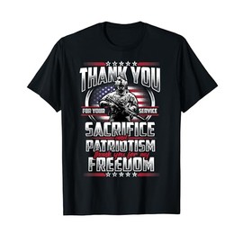 Veterans 4th Of July T-Shirt Thank You American Flag Gift