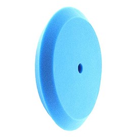 HI-Buff 8" Foam Buffing Pads, Fits 7" Backer, Polishing Pad, Slant Design, Hook & Loop Backing (Blue Soft Polish)